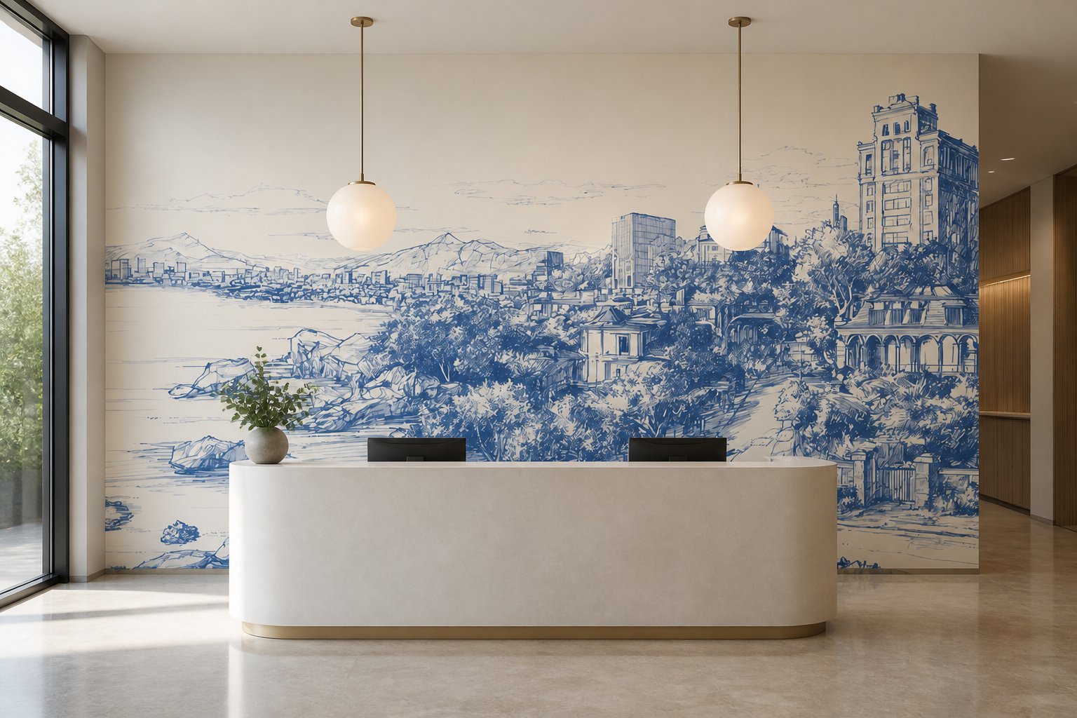 Watercolour Harbour — Office reception